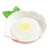 Manual Porcelain Grating Dish for Garlic and Soft Produce with Textured Face and Transfer Lip for Daily Cooking Use