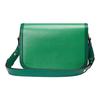 Gucci Horsebit 1955 Vintage Gold Buckle Color-Blocked Trim Leather Saddle Bag Small Women Saddle Bag Green Bright-Green 602204-1DBAG-3780