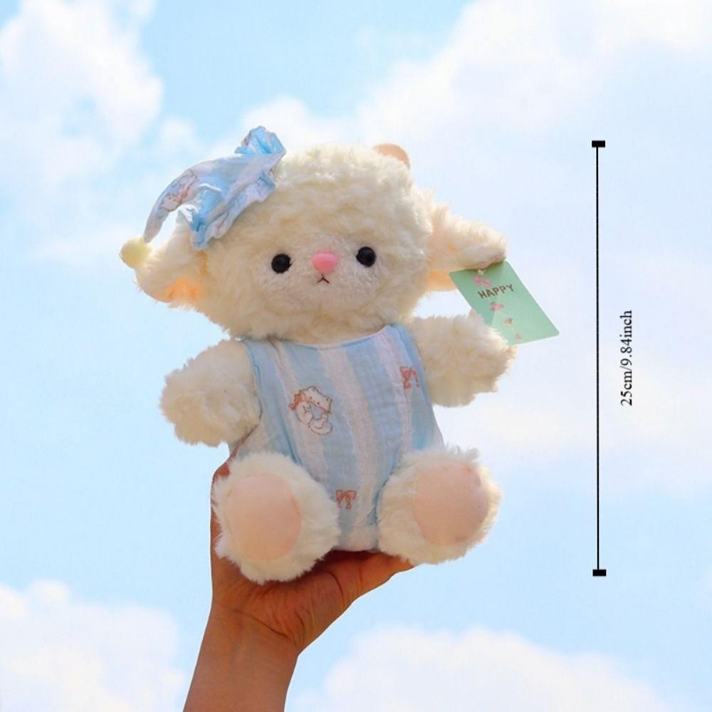 Wearing Hats Little Sheep Plush Toys Wearing Pajamas Plush Sheep Doll  Children's Toys
