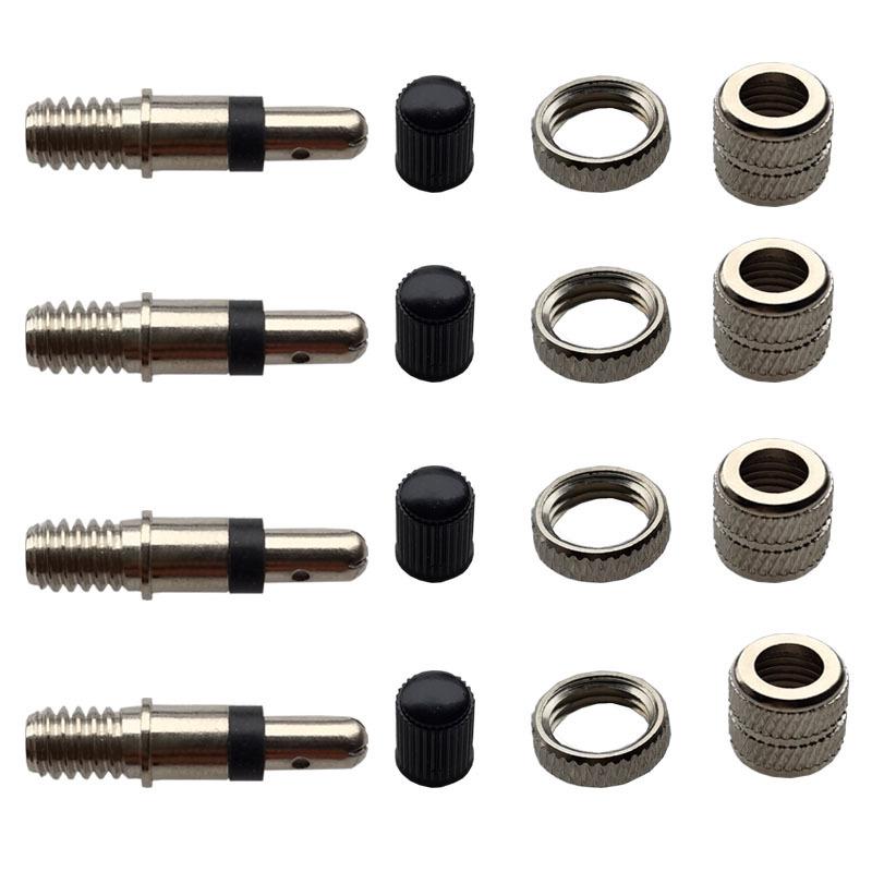 German-style Bicycle Valve Core Set - 16-Piece Copper Valve Stems