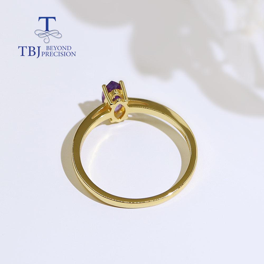 100% натуральне просте кільце з аметистом mq 4*8 мм, напівдорогоцінне каміння зі срібла 925 проби, вишукані ювелірні вироби для дівчат, жіночий щоденний одяг