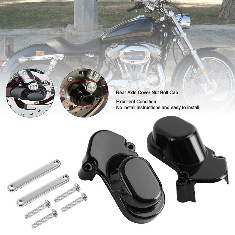 Pair Rear Axle Nut Bolt Cover Fit For Harley Sportster 883 1200 XL883C XL883L