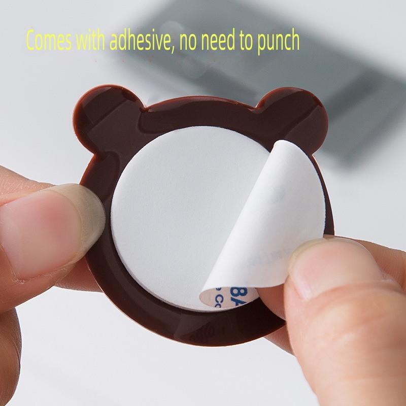 Cartoon Silicone Wall Protector, Door Handle Bumper Guard, Self Adhesive Rubber, Round Door Crash Pad, Anti-slip Sticker