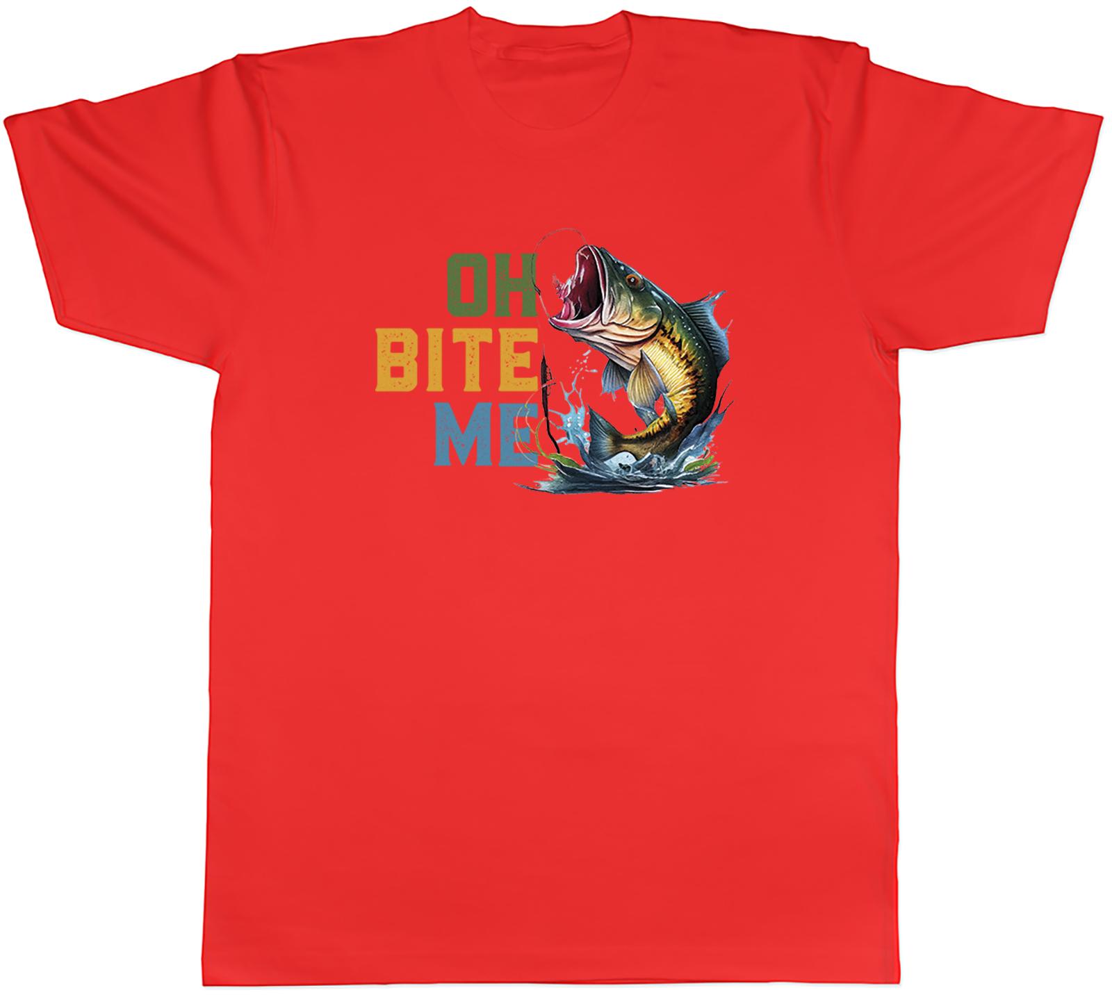 Oh Bite Me Carp Unisexs TShirt Fishing Angling Rod Reel Trout Tee Gift S