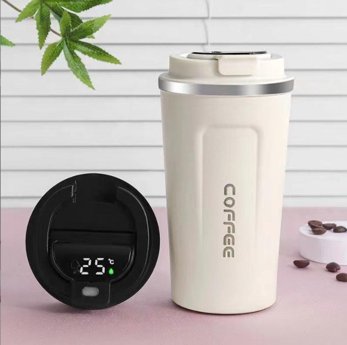 380/510ml  Stainless Portable Travel Mug  Stainless Steel Smart Coffee Tumbler Thermos Cup with Intelligent Temperature Display