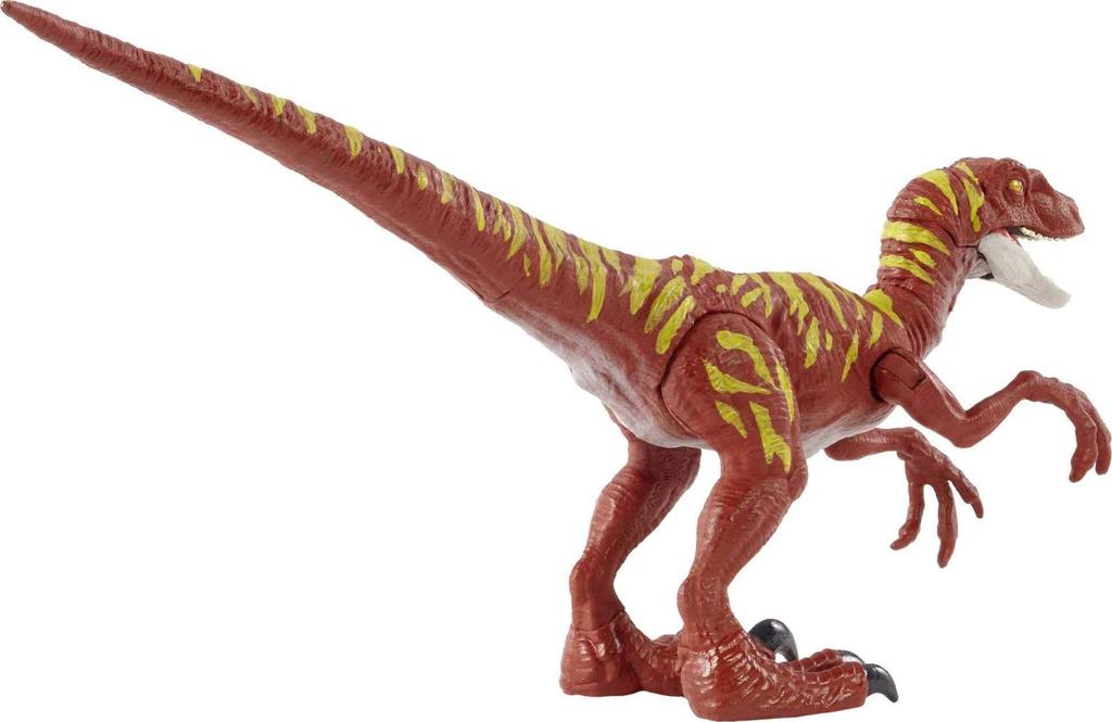 Mattel Jurassic World Realistische Mini-Actionfigur Sprung! Velociraptor [Gesamtlänge: 20cm] [Dinosaurier Spielzeug] [Ab 4 Jahren] HBX31