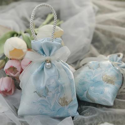 1 Stück Schöne Schleife Blume Kordelzug Geschenk Tragetasche Beutel Damen Hochzeit Feiertagsparty Süßigkeiten Schokolade Souvenir Geschenk Organizer Handtasche
