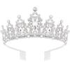 European and American Fashionable Alloy Crown Headwear Birthday Hairband Diamond Queen  Baroque Crown Headwear