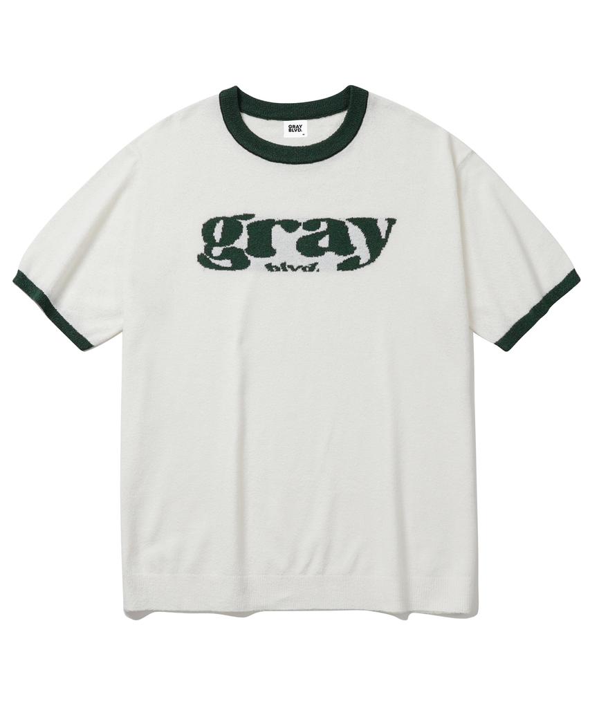 GRAYBLVD Aras Ringer Knit Short Sleeve Gkbst33 (Green)