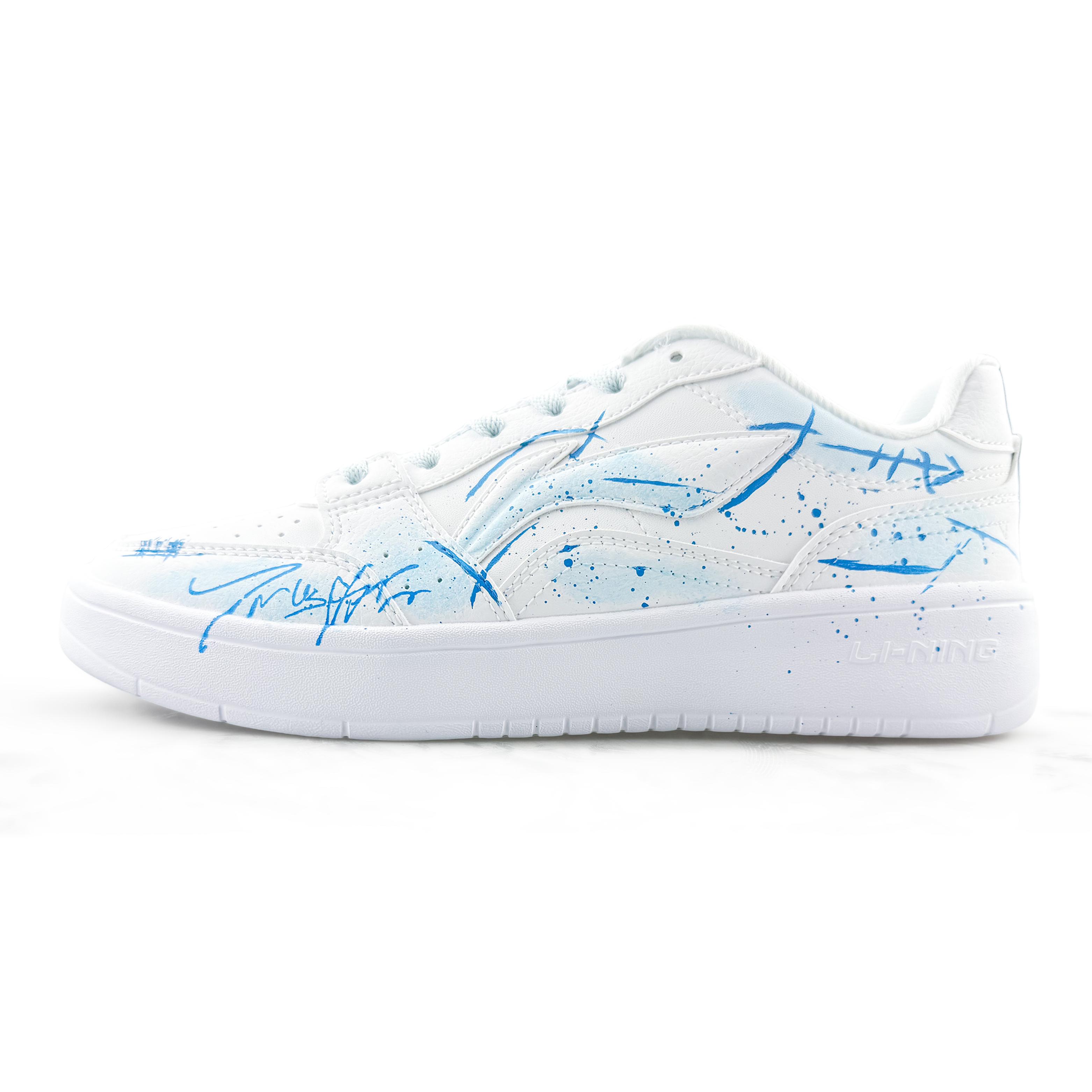 Li Ning Sycee Скользкие Амортизирующие Устойчивые к истиранию Низкие Скейтбордические Кроссовки Мужские AGCT339-6(Team1108-S-BO) 39