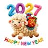 Double Sided Static Window Cling 2027 New Year Glass Door Sticker  Bedroom