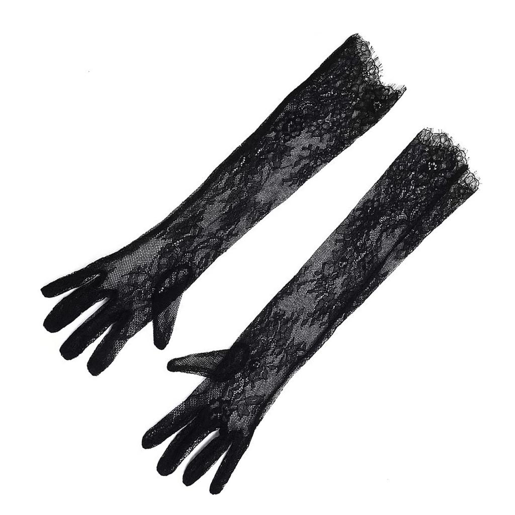2pcs Graceful Lace Gloves Bridal Glove Women Wedding Mittens Teas Party Glove for Parties Weddings