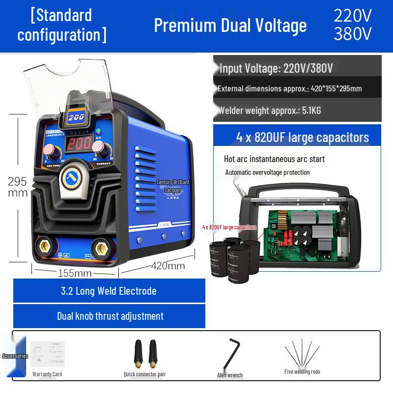 Shijiruiling ZX7200 250, 220V Portable Automatic Mini Household Welder