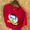 [USED] The Big Bang Theory T-Shirt, Size M, Red, Sheldon Bazinga, Foreign Drama