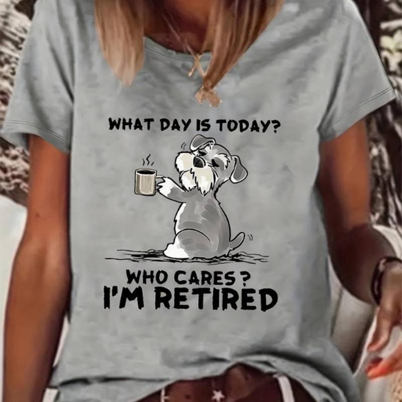 

Модная женская футболка с принтом животных и чашек, забавная повседневная футболка с круглым вырезом и короткими рукавами, летняя женская футболка 8XL серый