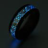 Trendig Blå Lyser upp Svart Drake Design Rostfritt Stål Fluorescerande Ring för Män Och Kvinnor Moderiktig Vigselring