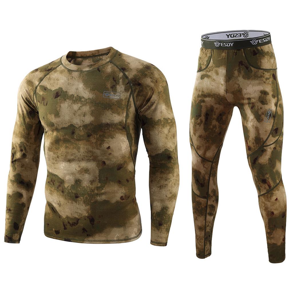 T-shirt de fitness imprimé camouflage pour hommes, hauts à séchage rapide, pantalons de sport, combinaison moulante de basket-ball