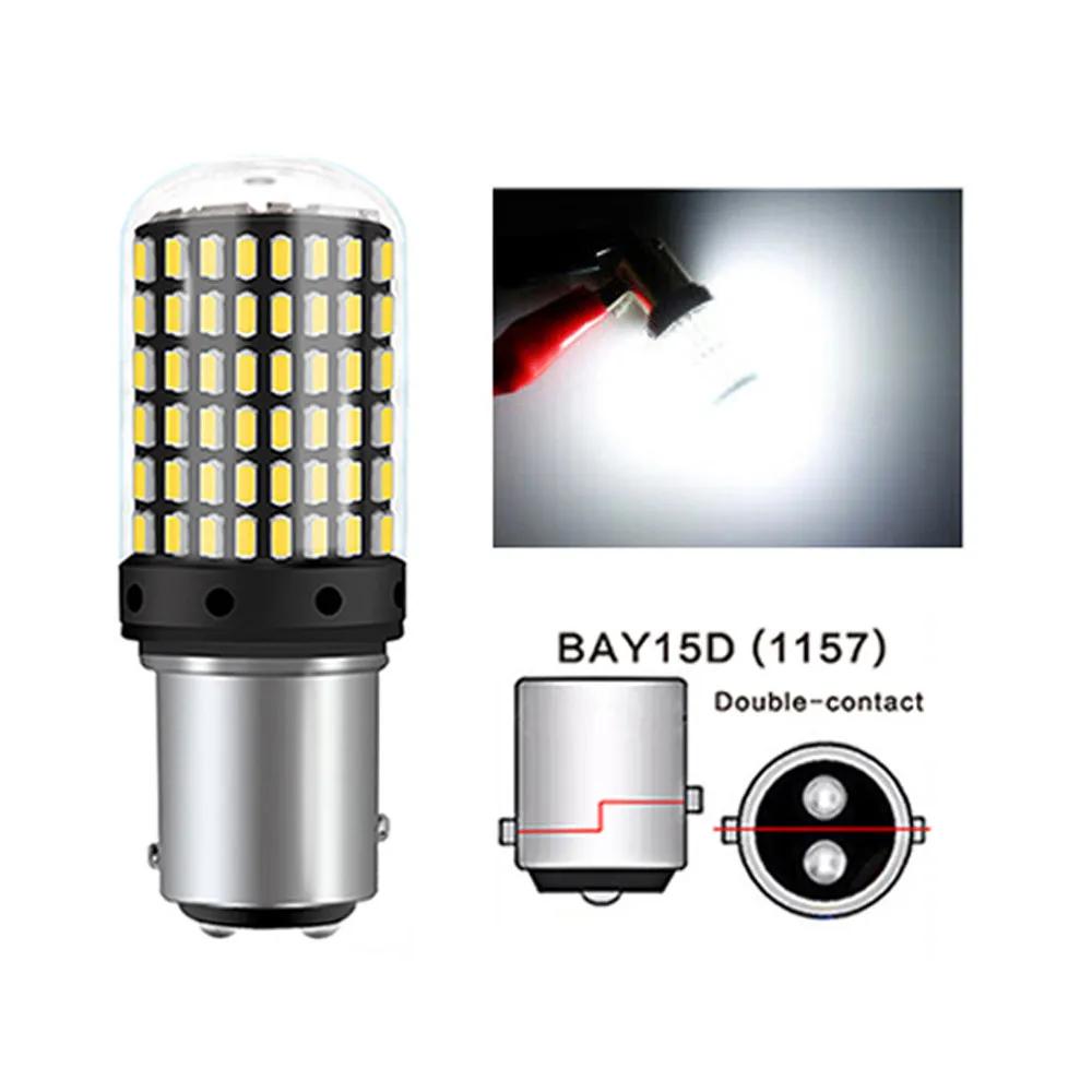 2PCS 1156 BA15S P21W BAU15S PY21W 7440 W21W P21/5W 1157 BAY15D 7443 3157 LED Bulbs Car Tail Reverse Lamp Turn Signal Light 12V
