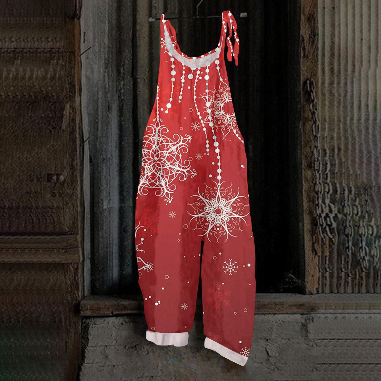 

Женский комбинезон с принтом Хэллоуина, повседневный свободный винтажный комбинезон из хлопка и льна S