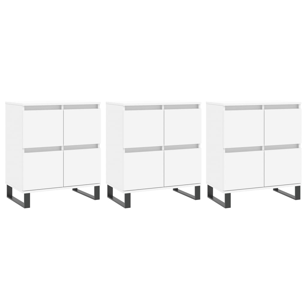 Sideboards 3 pcs White Particleboard