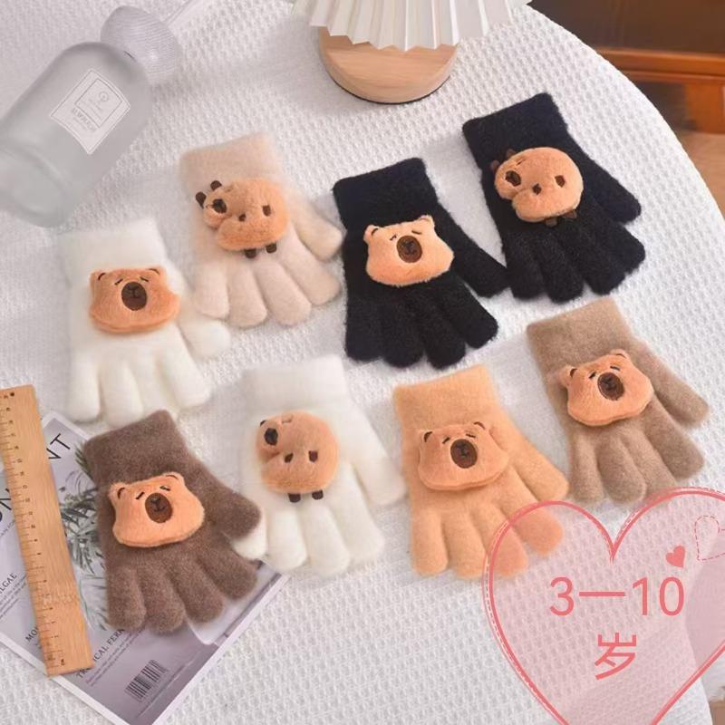 Children's Gloves Winter New Boys and Girls Baby Five-finger Gloves To Keep Warm and Keep Out the Cold