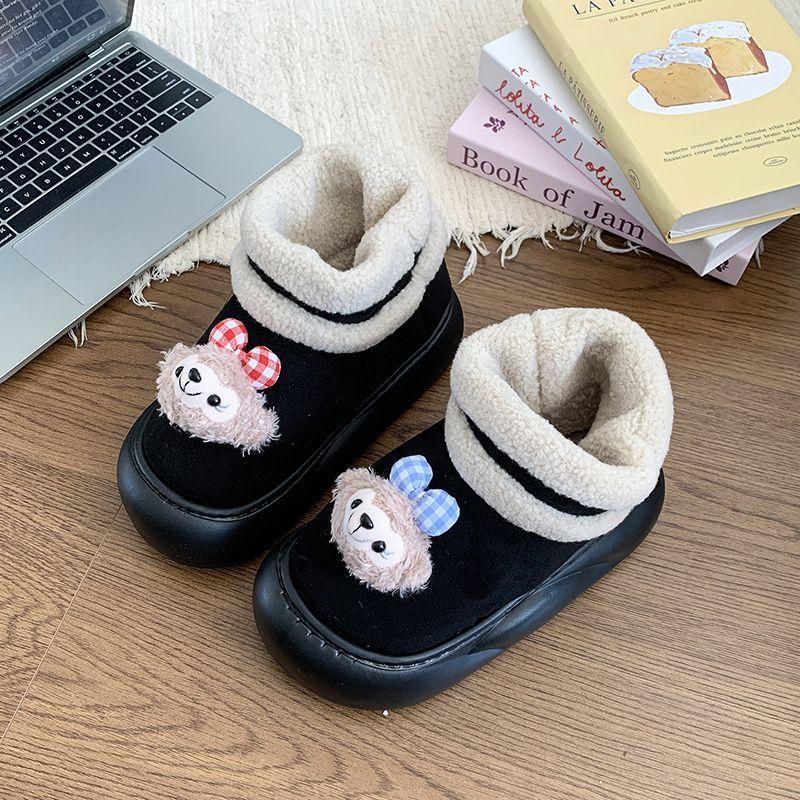 Cute warm thick-soled snow boots women's autumn and winter new fashionable and comfortable versatile velvet short boots