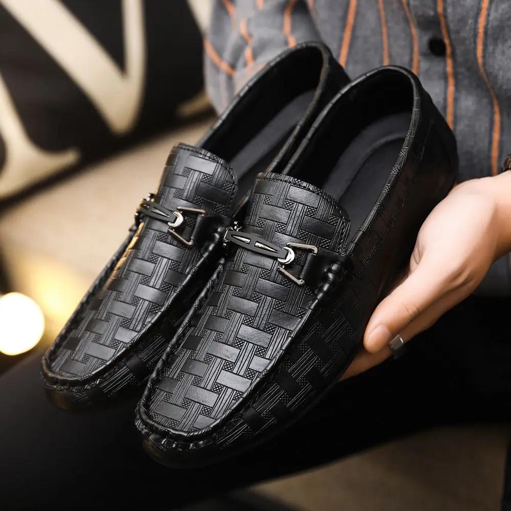 Fashion Soft Slip-on Low-Top Leather Shoes for Men Sale Fashion 2025 Cowhide Luxury Legitimate Size 45 Retro Designer Pu Man Casual Shoe