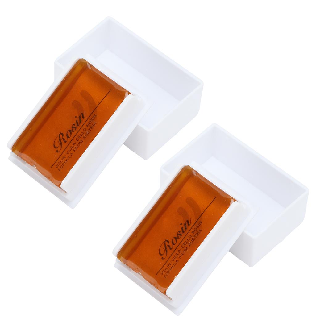 2Pcs Violin Rosin Bow String Instrument Accessory Low Dust Universal for Viola Cello LETO601