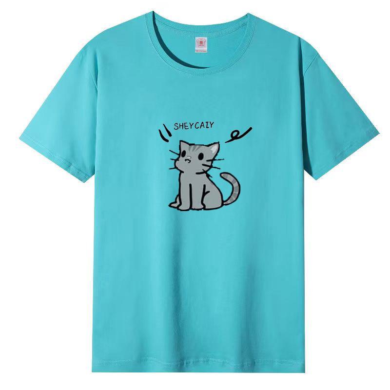 

Большой размер Женская хлопковая футболка женская с коротким рукавом повседневная свободная футболка с коротким рукавом XS