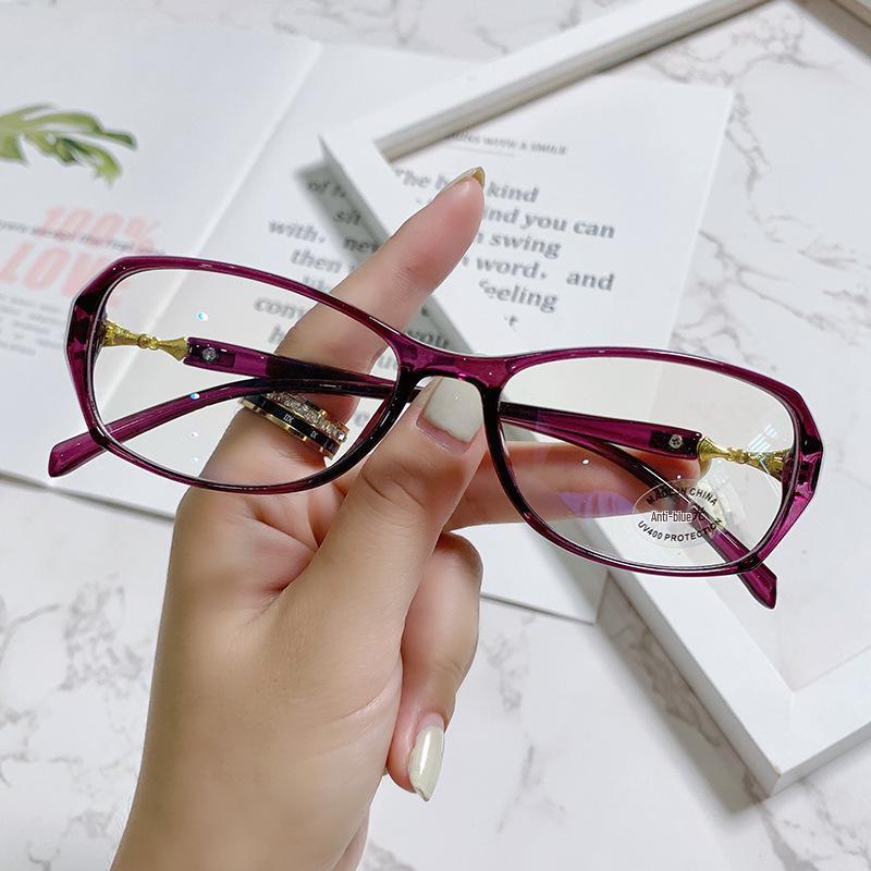 Korean Style Ultra-Light Women s Color-Changing Anti-Blue Light Prescription Reading Glasses Anti-Blue Light Reading Glasses +200