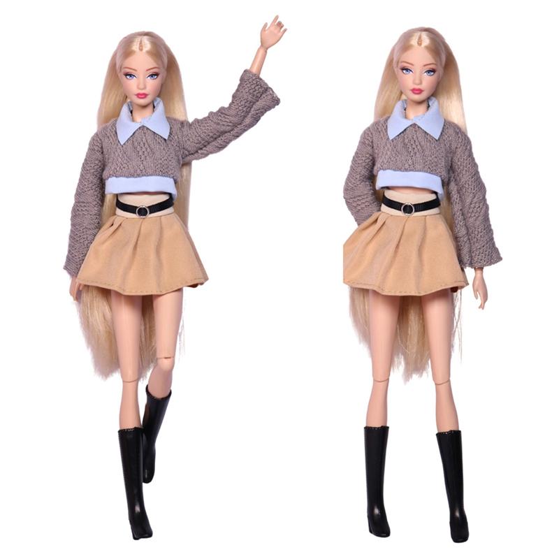 30cm 11,8 Zoll Für Barbies Puppen Kleidung Schuhe Halsketten Set Rock Geschäftsanzug Geeignete Prinzessinnenkleidung Für 1/6 Puppen Spielzeug Geschenk