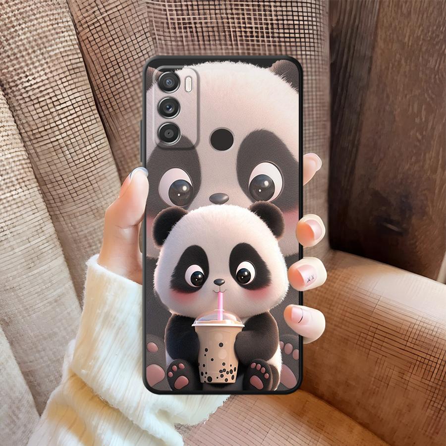 Case for Motorola Moto G60s G52 G53 G30 G22 Edge40 Edge 20 Pro 30 Lite G51 G73 G50 G71 G32 Phone Cover Cute Panda