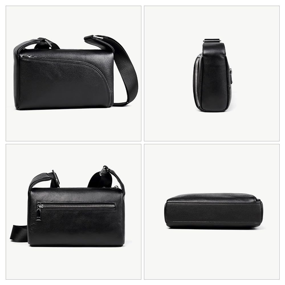 Whatna Antique-Style Tanned Natural Cowhide Leather One-Shoulder Men's Bag, 3-Way, Clutch, Shoulder Bag, Crossbody Bag, Chest Bag, Shoulder Bag,