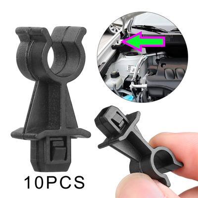 10pcs Practical Car Parts Holder Hood Bonnet Support Clip Black Retainer Prod Rod Clamp 65722EB300