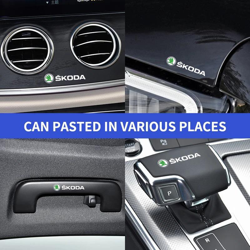 Car Interior Decoration Stickers Pasted Waterproof Decor For Skoda Octavia Fabia Rapid Yeti Superb Octavia A5 A7 Rapid Kamiq VRS