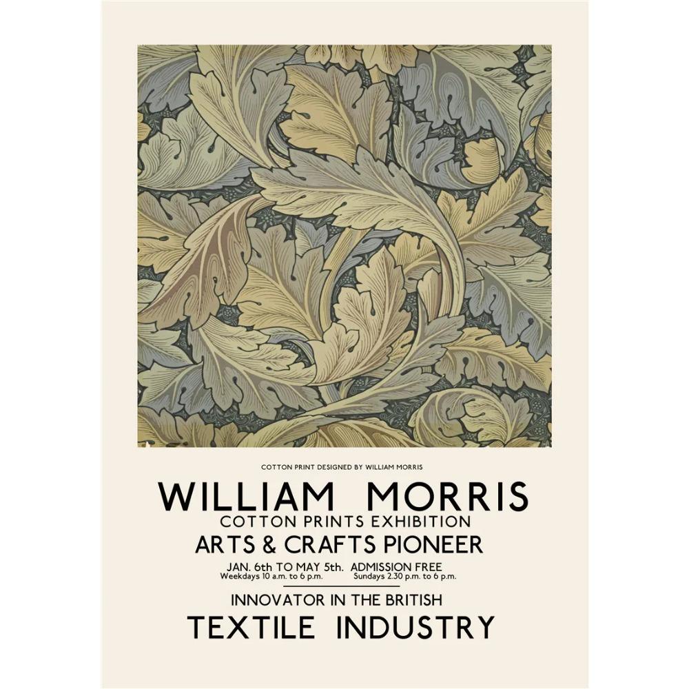 William Morris Leaf Flower Plant Wall Art Canvas Painting Gallery Nordic Posters And Prints Pictures For Home Living Room Decor