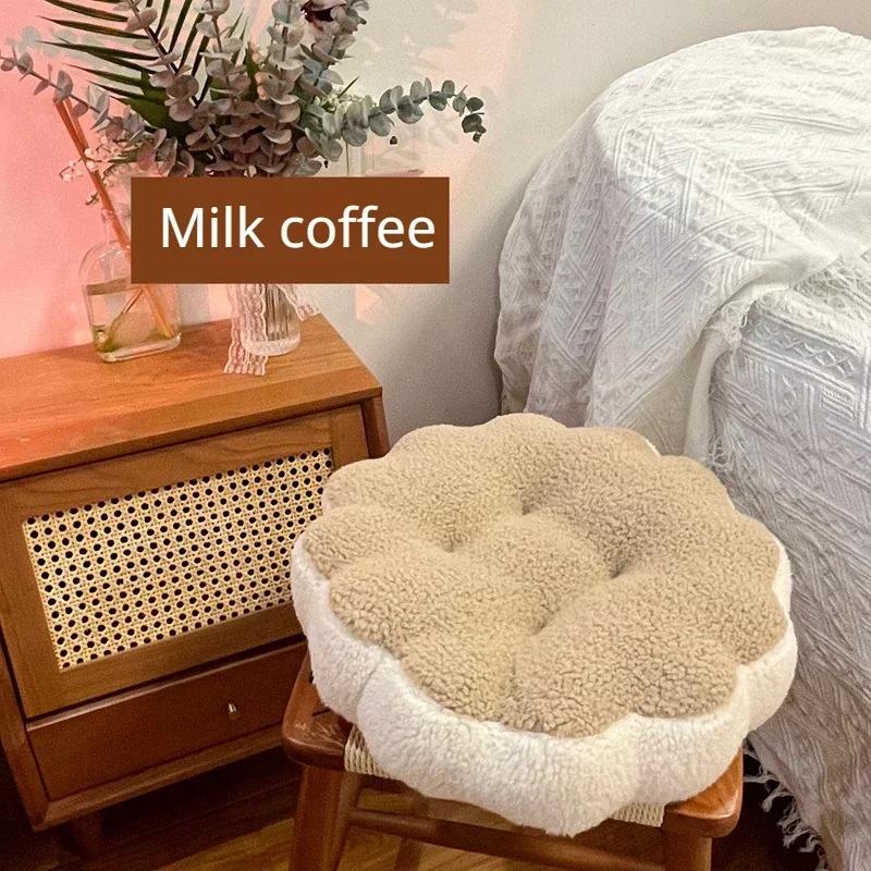 

1 шт. Милая утолщенная мягкая подушка цвета макарун, подушка для пола татами, подушка для домашнего офиса, патио, обеденных стульев 40x40 см 40x40cm