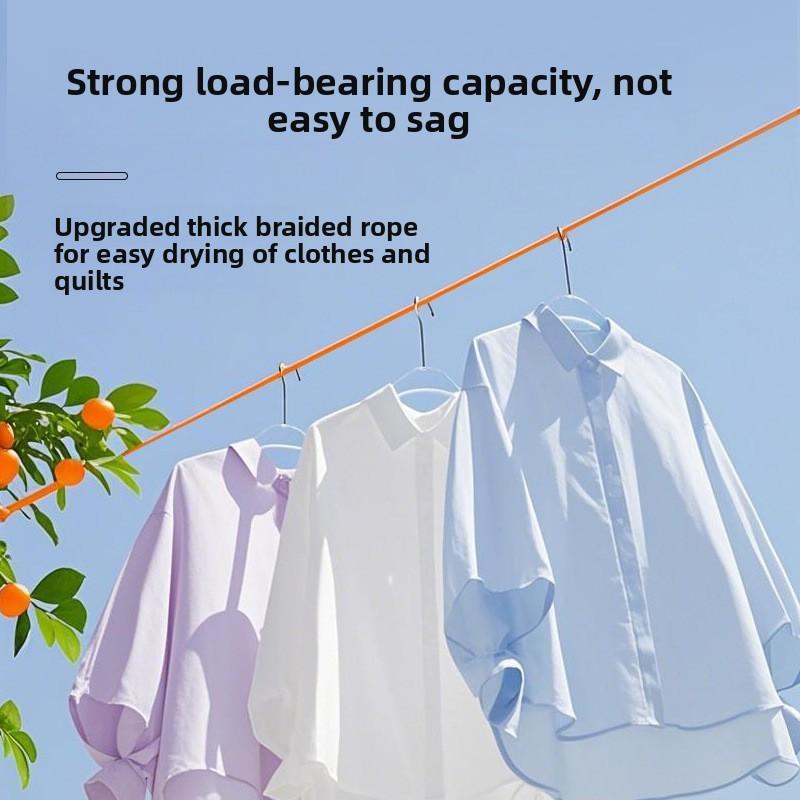 Tragbare einziehbare Wäscheleine für Außen, Innen, Reise, Hinterhof, Camping