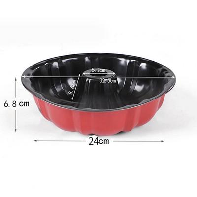 Moule à gâteau antiadhésif 24 cm 9,5 pouces Moule rond à tube cannelé en acier au carbone pour gâteaux quatre-quarts Moule de cuisson pour Jello Moule à pâtisserie Forme classique