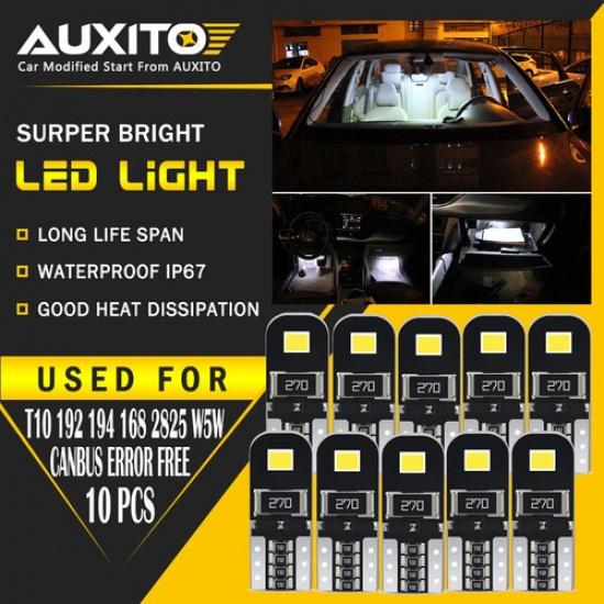 White LED Interior Dome Map License Light Bulb T10 2825 168 158 194 CANBUS USEOA