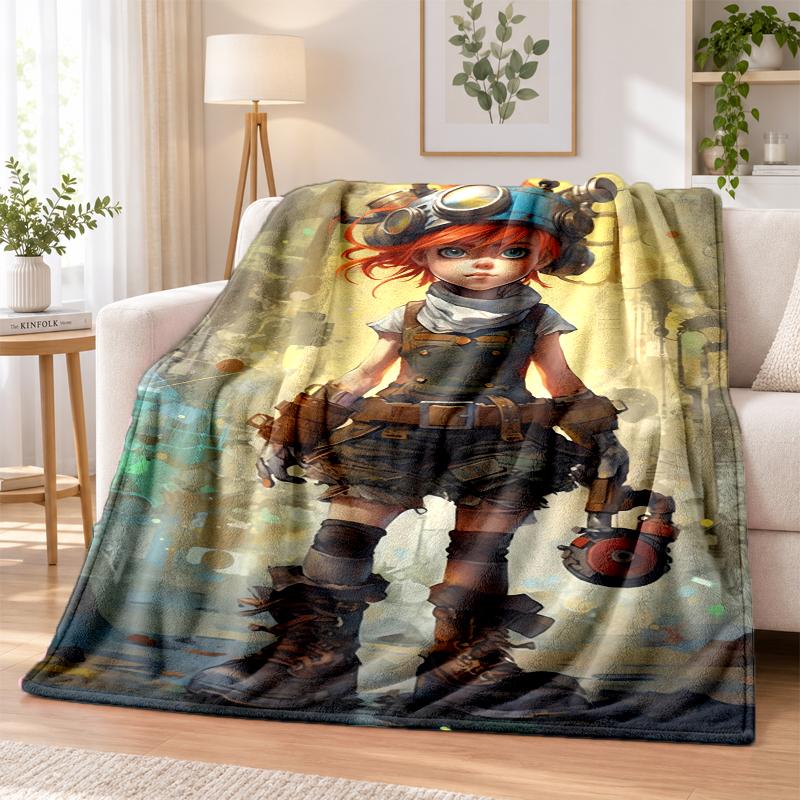 Pippi Longstocking Flannel Throw Blanket Soft Warm Cozy For Sofa Bed Indoor Home Bedroom Use