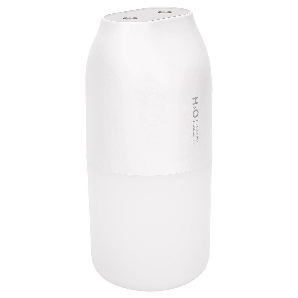 300ml Double Spray Humidifier Diffuser USB Charging Nanometer Atomization 2 Gears Night LightWhite