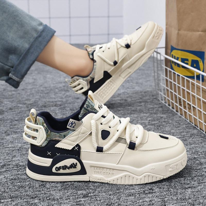 2024 Autumn Men's Shoes Fashion Comfortable Running Shoes Laceup Casual Shoes Men Casual Sneakers White Flats Zapatos De Hombre