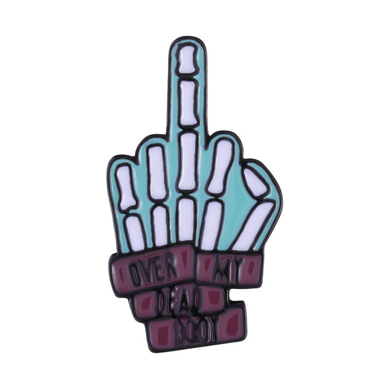 

Шикарная брошь-булавка на палец, отличительный значок из сплава, реалистичный дизайн руки для особых случаев