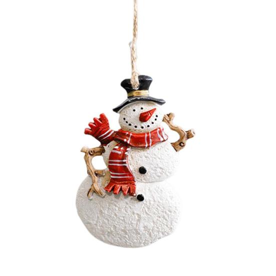 Santa Claus Hanging Pendants Christmas Tree Decor Resin Festive Decorations for Home Party Xmas DIY Gifts