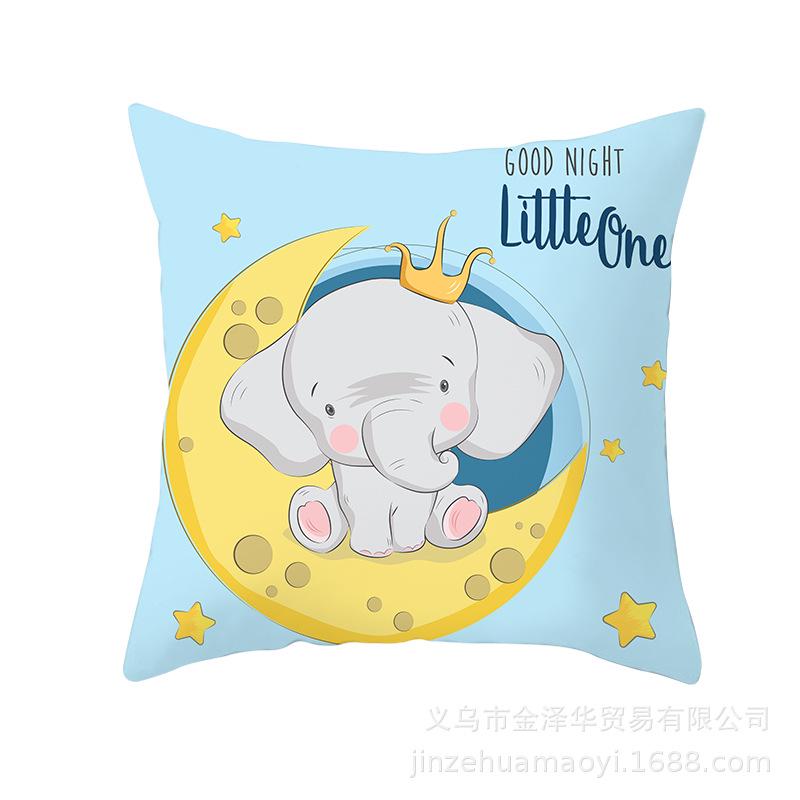 Cute Animal Cartoon Print Pillow Cover Shopee Home Supplies Car Sofa Cushion Cover