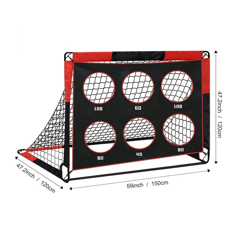 Portable Soccer Goal for Kids 2 in 1 Design Outdoor Training 450D Oxford Fabric Foldable Football Ne