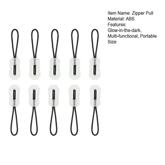 10 Stück Leuchtende Reißverschlussanhänger Leuchten im Dunkeln Reißverschlussetiketten Outdoor Camping Reisen Rucksäcke Jacken Gepäck Handtaschen