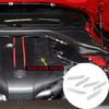 Silver Alloy Engine Hood Hinge Cover Trim For Toyota Supra GR A90 19-21