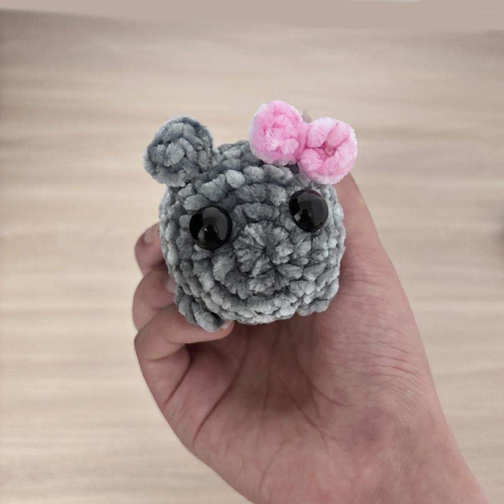 Sad Hamster Meme Plush Toy Crochet Plush Sad Hamster Meme Key Rings Kawaii Sad Hamster Keychain Gift for Women Men